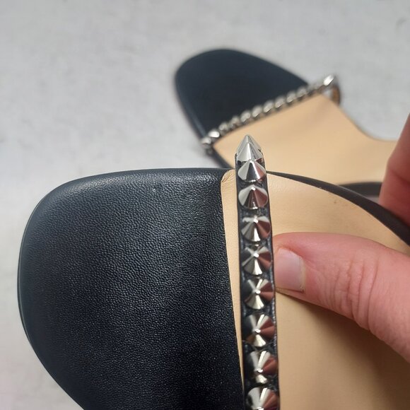 Christian Louboutin So Me Black Stud Spike Heel Sandal - Picture 11 of 12